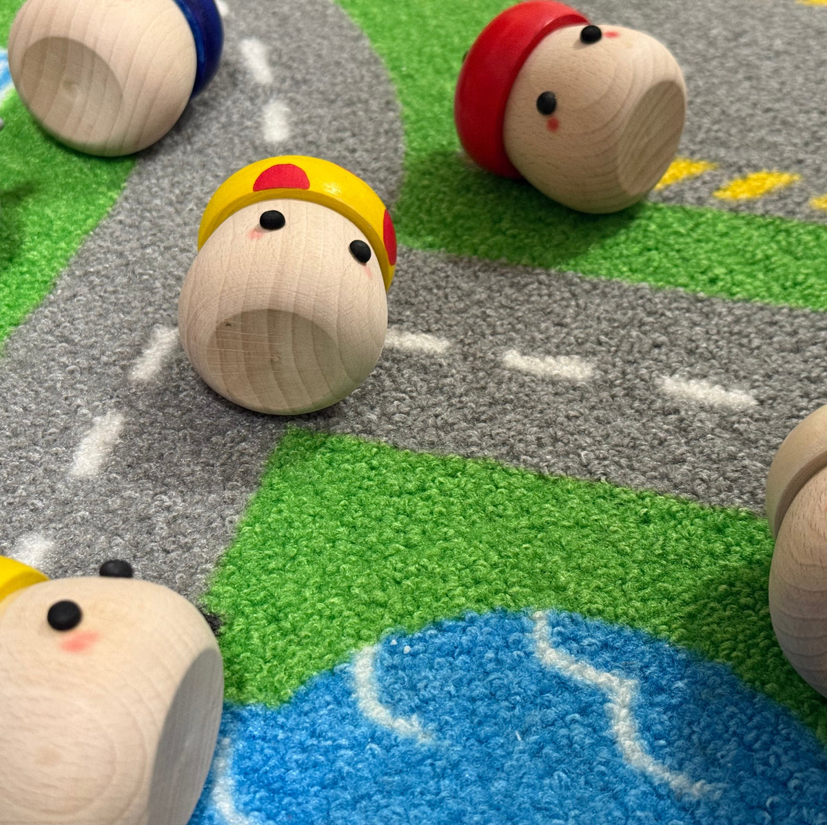 Orange Wooden Mushroom Toy