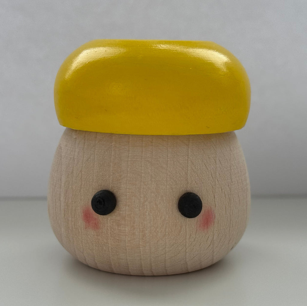 Yellow Wooden Mushroom Toy