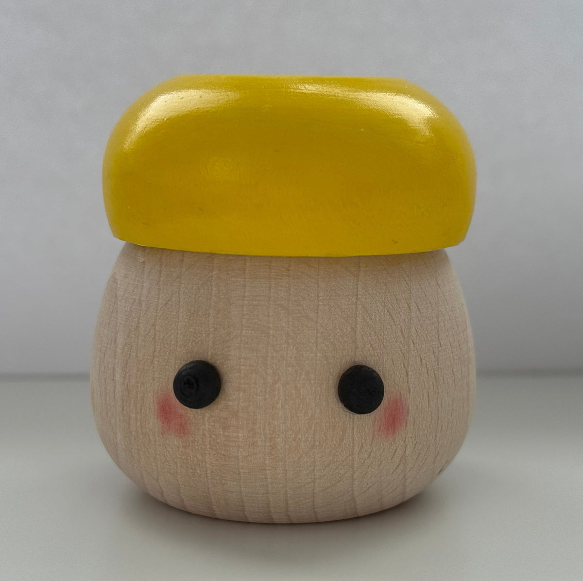 Yellow Wooden Mushroom Toy