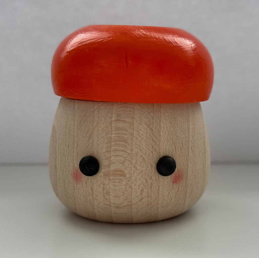 Orange Wooden Mushroom Toy