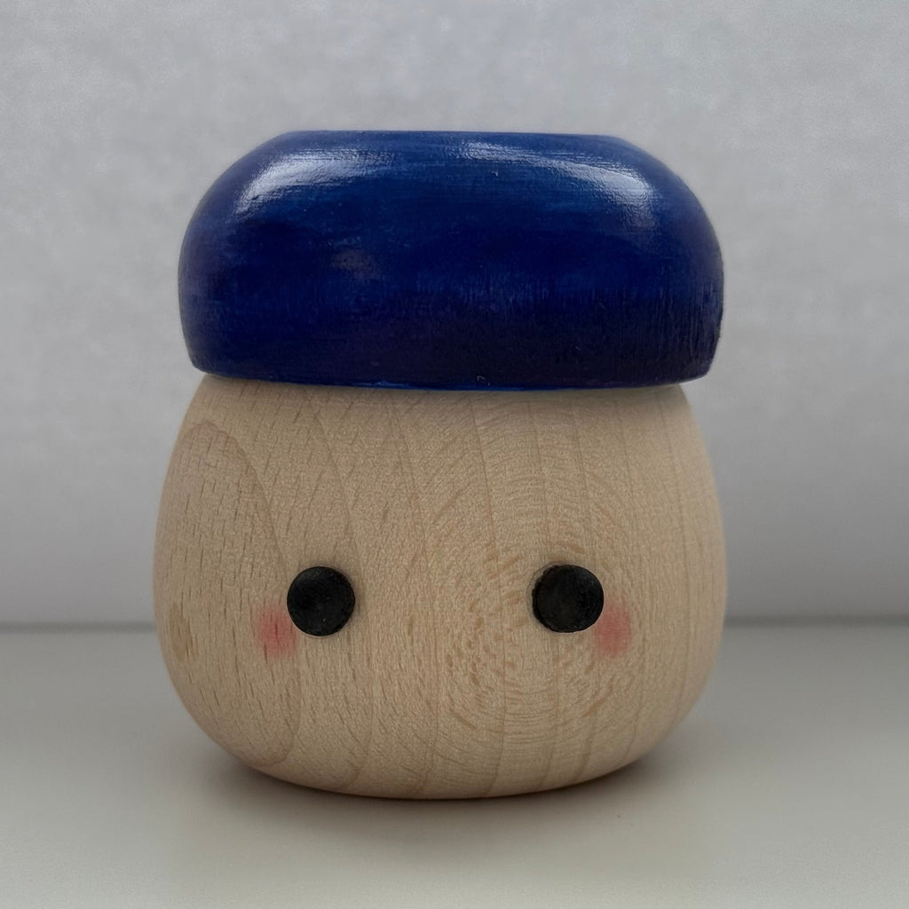 Blue Wooden Mushroom Toy