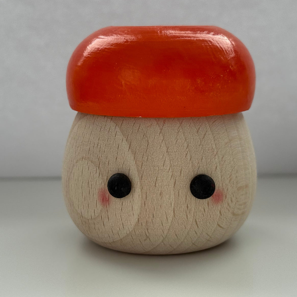 Orange Wooden Mushroom Toy
