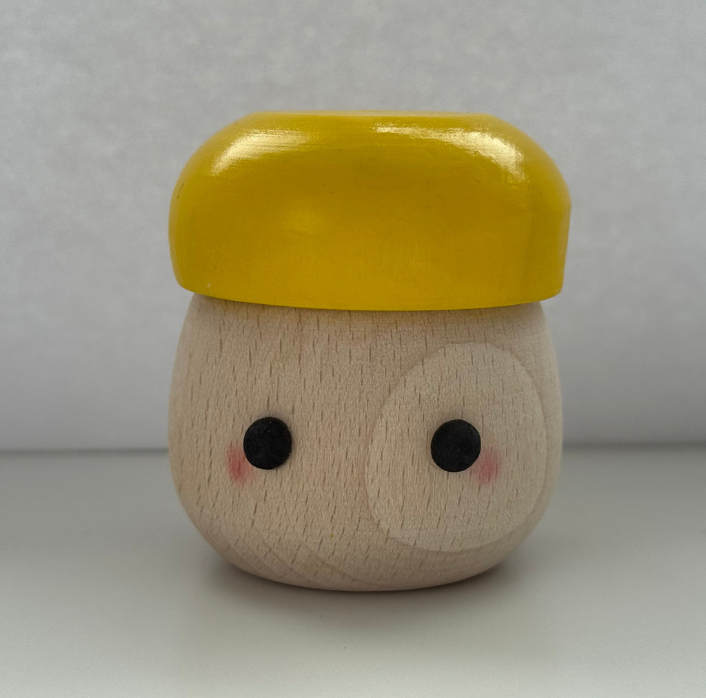 Yellow Wooden Mushroom Toy - Seconds Quality
