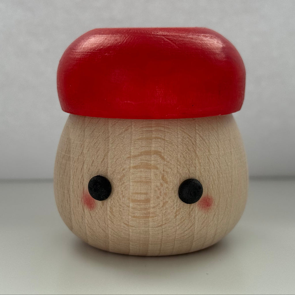 Red Wooden Mushroom Toy