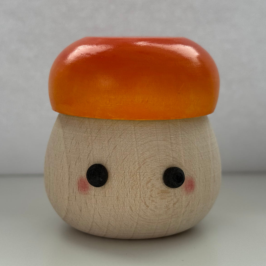 Wooden Mushroom Toy with Sunset Hat