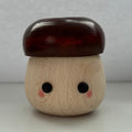 Chocolate Brown Wooden Mushroom Toy