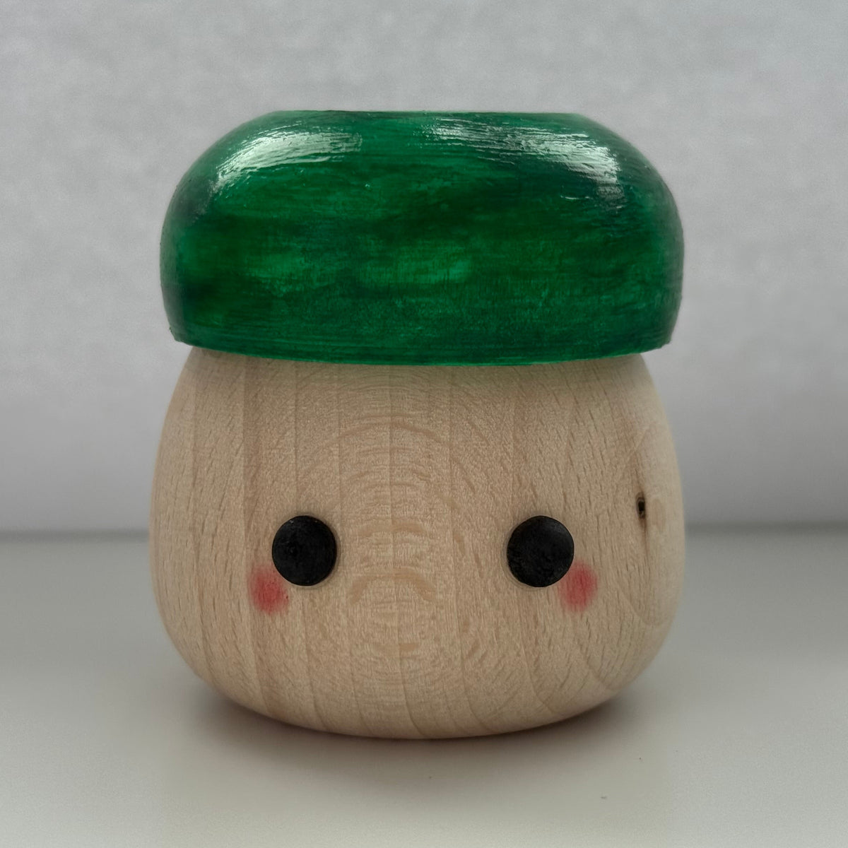 Green Wooden Mushroom Toy