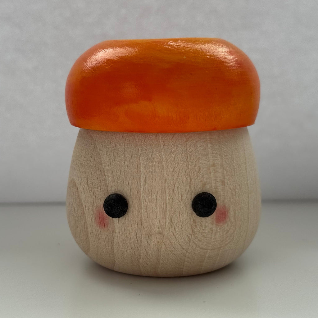 Wooden Mushroom Toy with Fire Hat