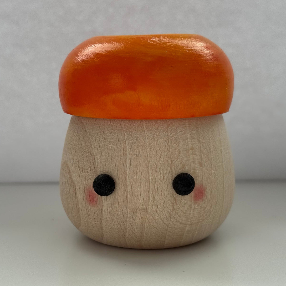 Wooden Mushroom Toy with Fire Hat